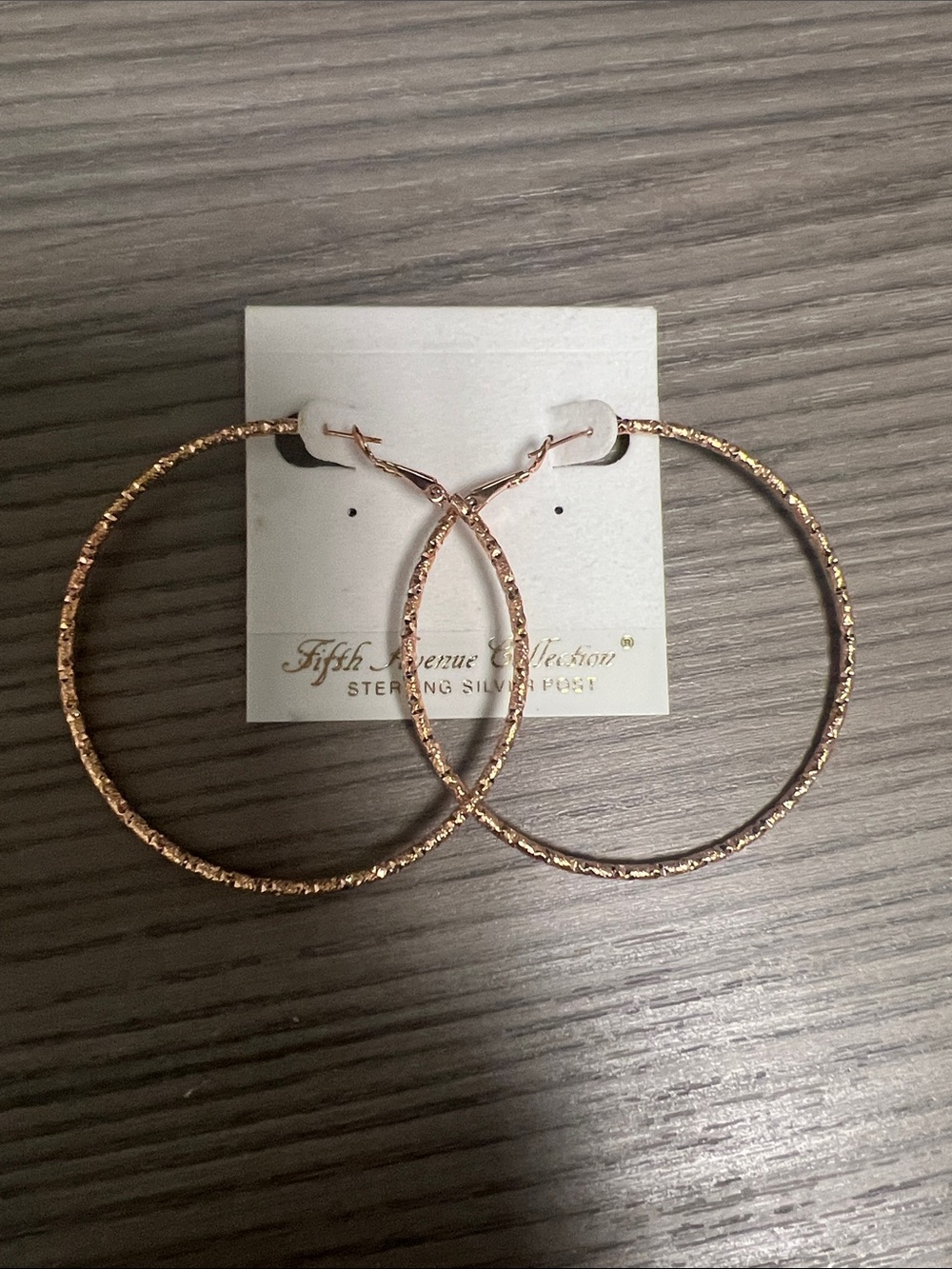 Fifth Avenue Collection Rose Gold Hoop Earrings